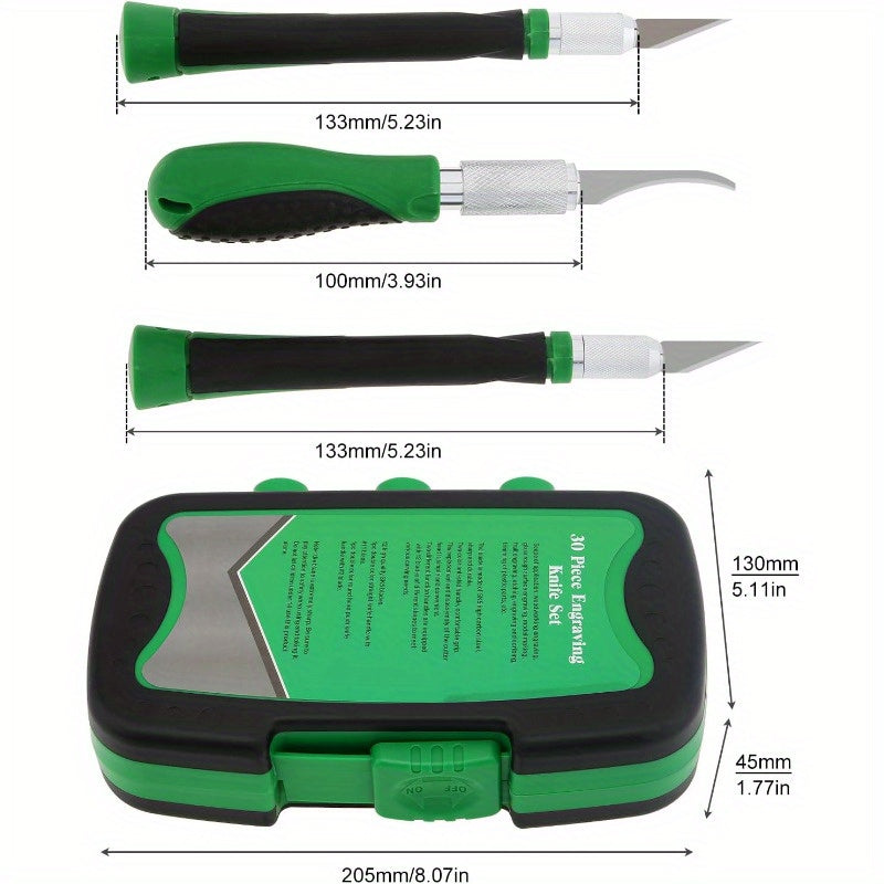 30pcs Precision Craft Knife Set with Replacement Blades