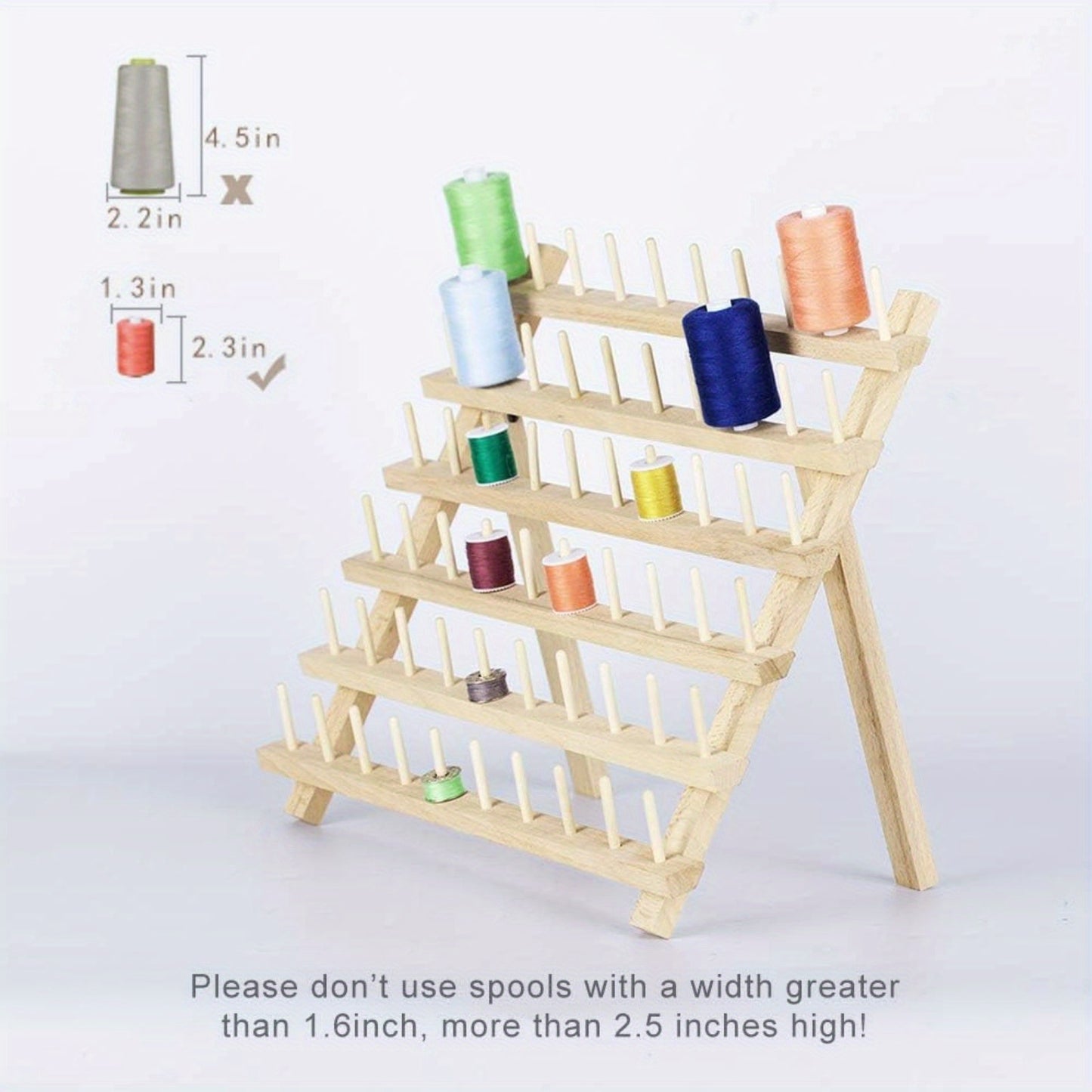 2 Pack Sewing Thread Holder Rack 60 Spool Organizer