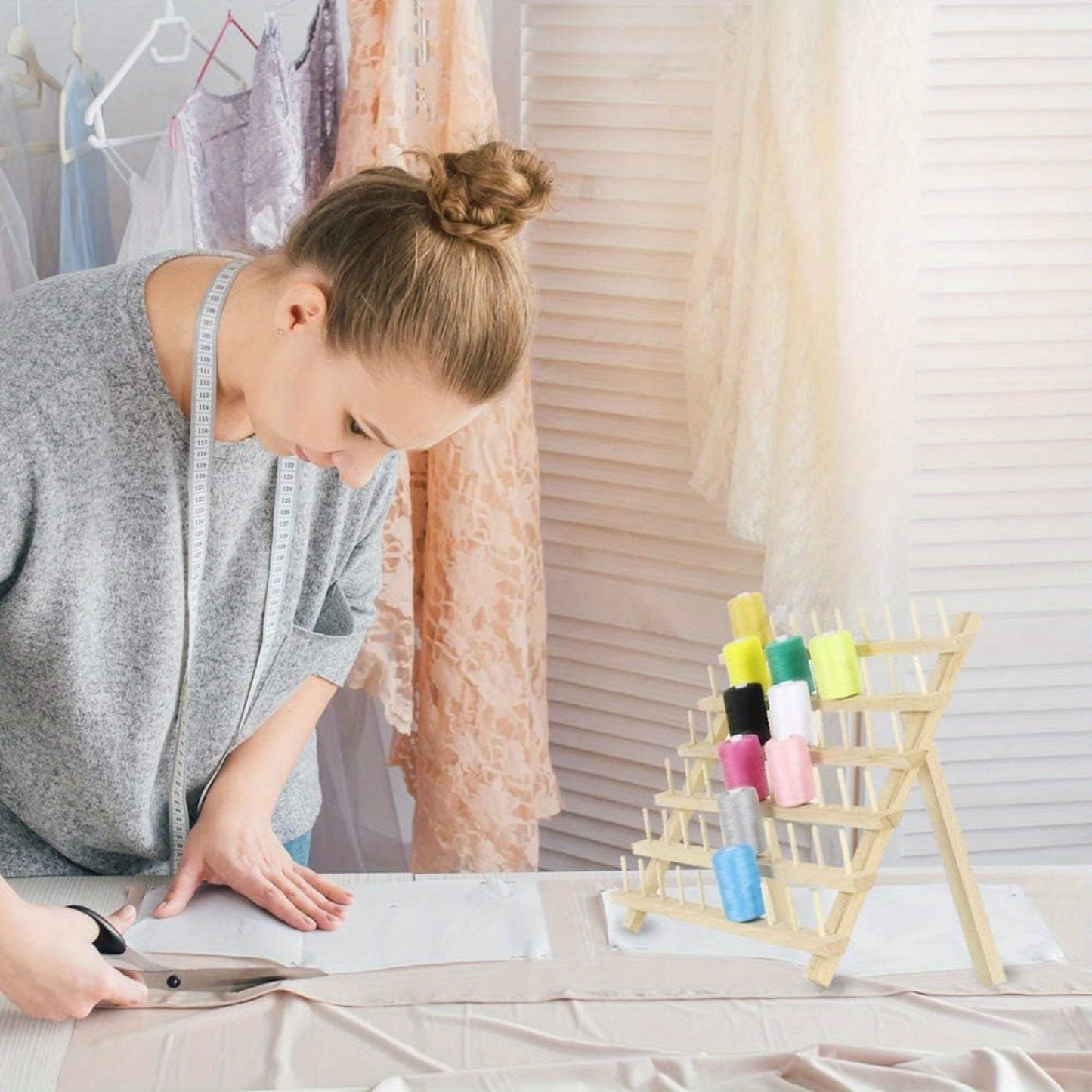 2 Pack Sewing Thread Holder Rack 60 Spool Organizer