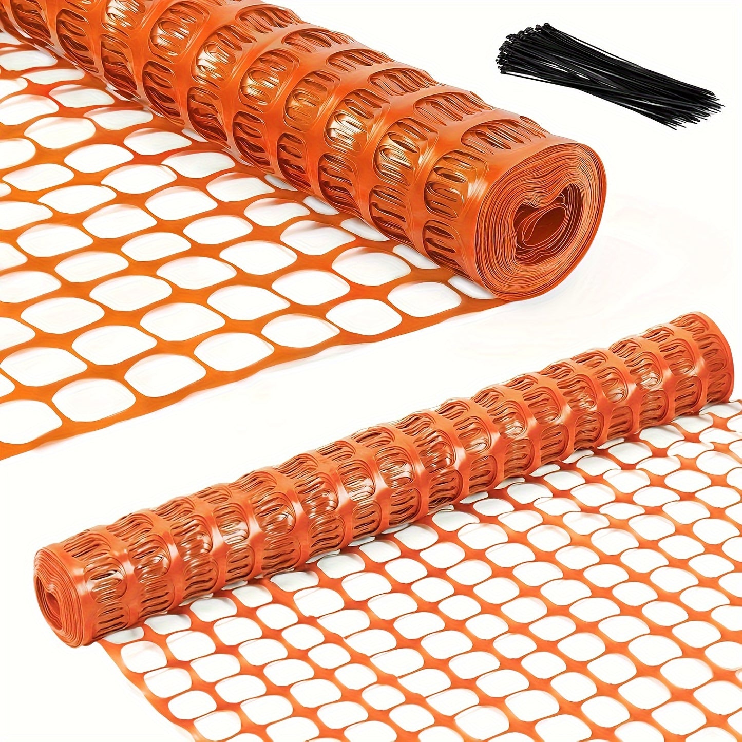 Orange Plastic Mesh Fence 4x100 Barrier Netting With Ties