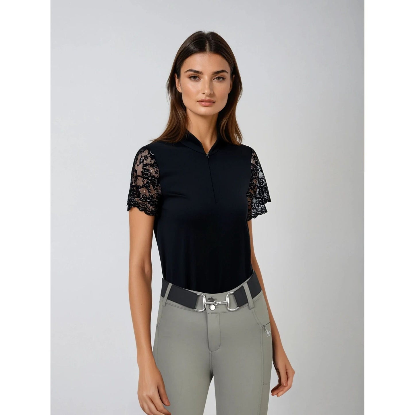 Elastic Equestrian Belt With Bit Buckle For Riding