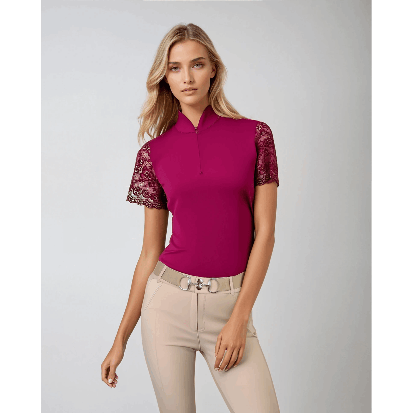 Elastic Equestrian Belt With Bit Buckle For Riding