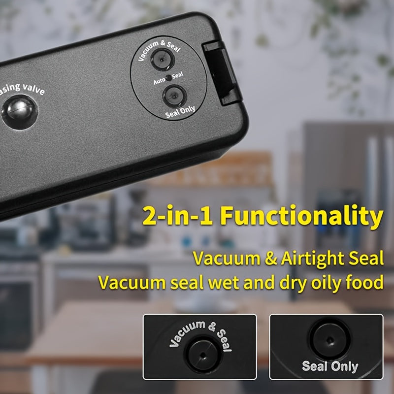 2 In 1 Vacuum Sealer With 50 Bags For Fresh Food Storage