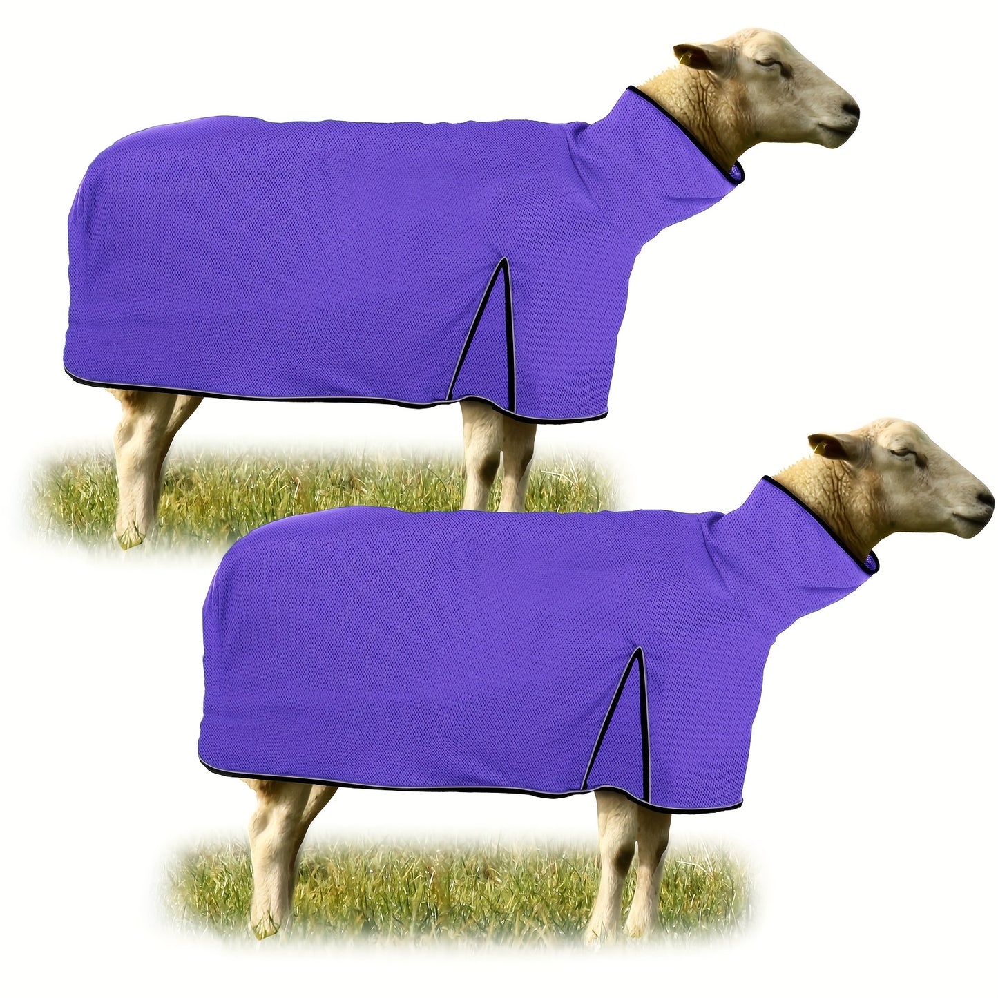 Set Of 2 Mesh Sheep Blankets For Medium Lambs With Straps