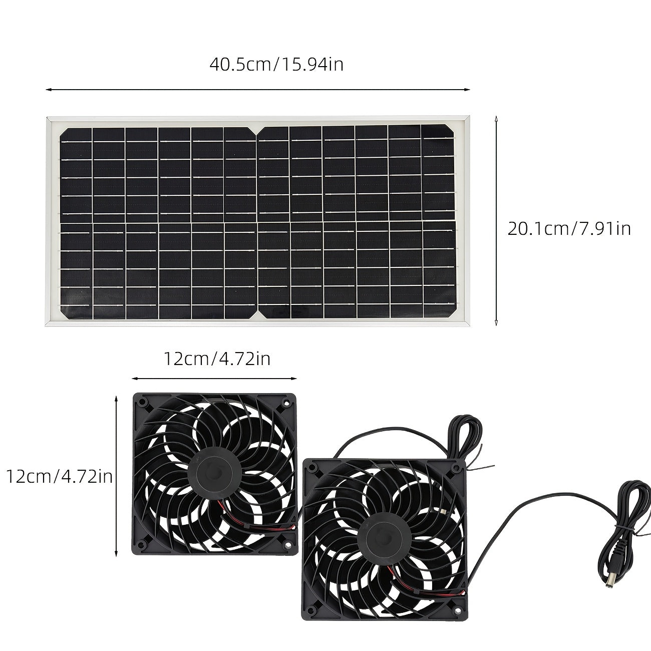 Solar Dual Fan Ventilation System for Chicken Coops and Pets
