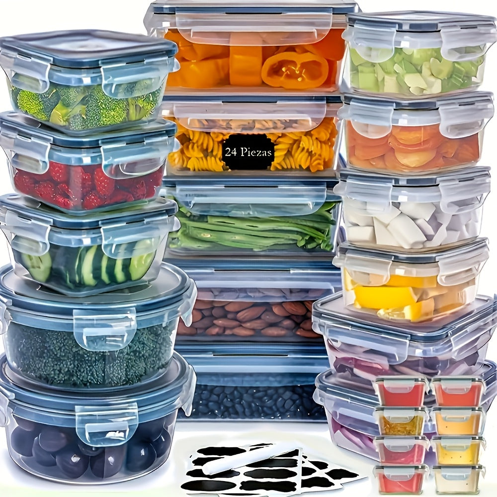 48pcs Airtight Food Storage Container Set with Easy Secure Lids