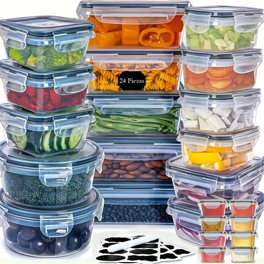 48pcs Airtight Food Storage Container Set with Easy Secure Lids