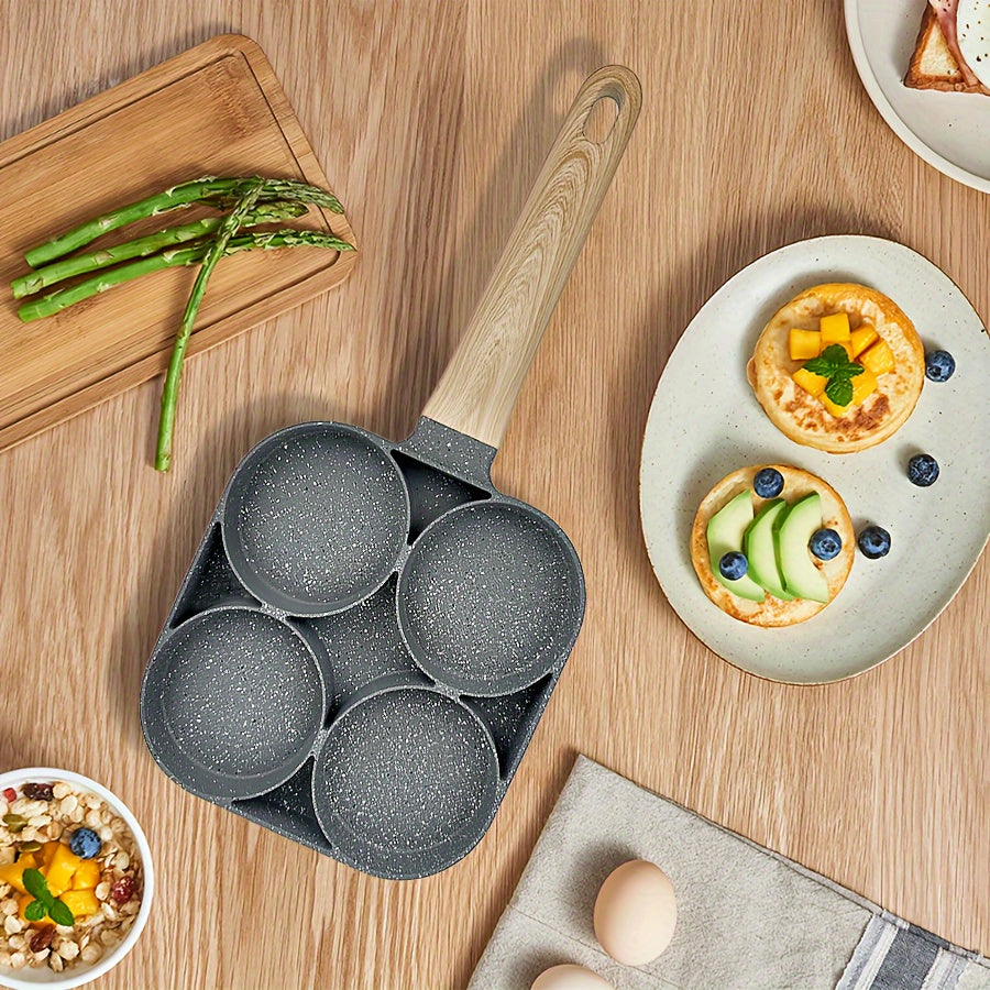 Premium Non Stick Breakfast Skillet with Wooden Handle