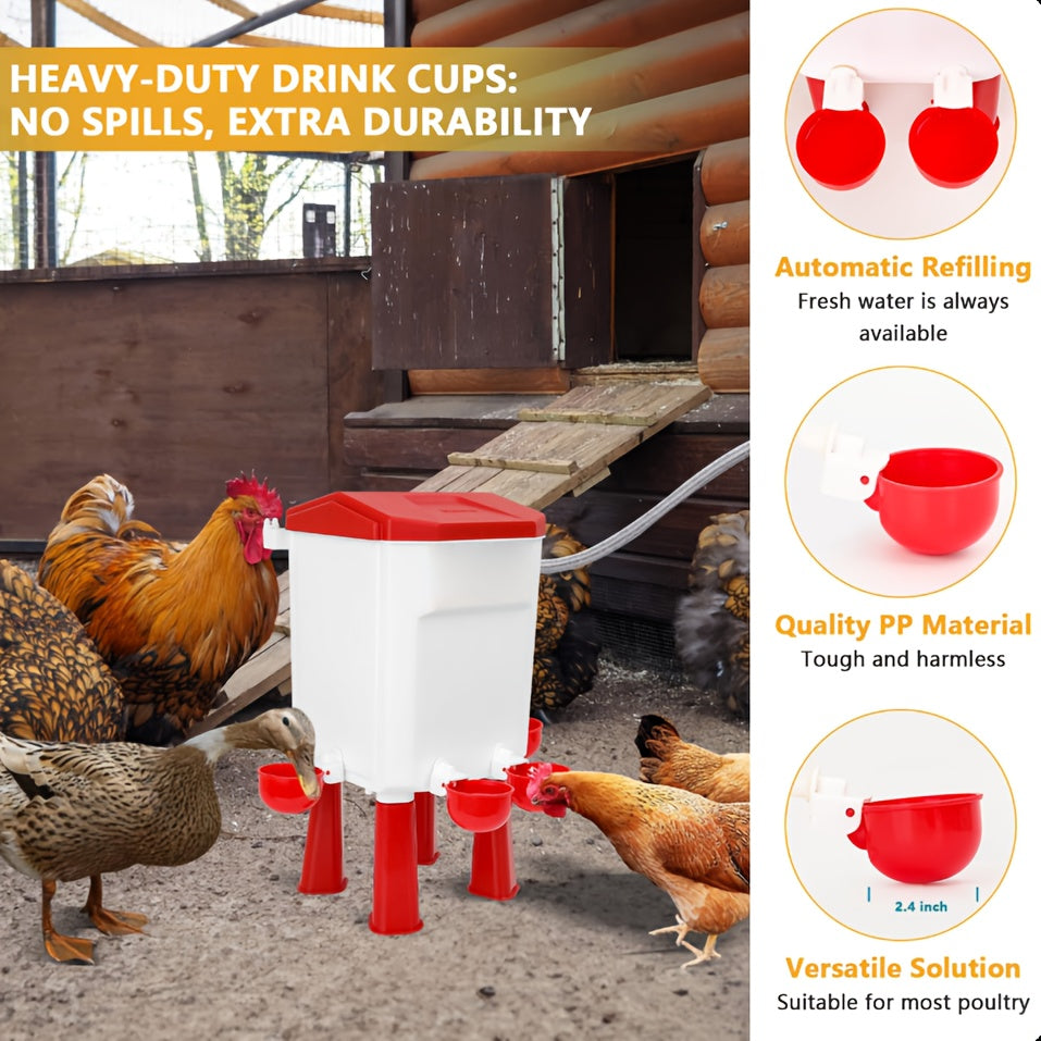 Float Controlled Automatic Chicken Waterer 2 Gallon Poultry