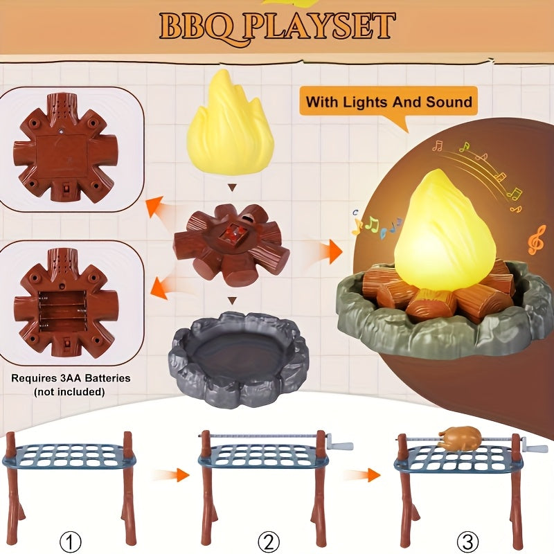 Kids Camping Toy Set 28 Items Authentic Campfire Lantern