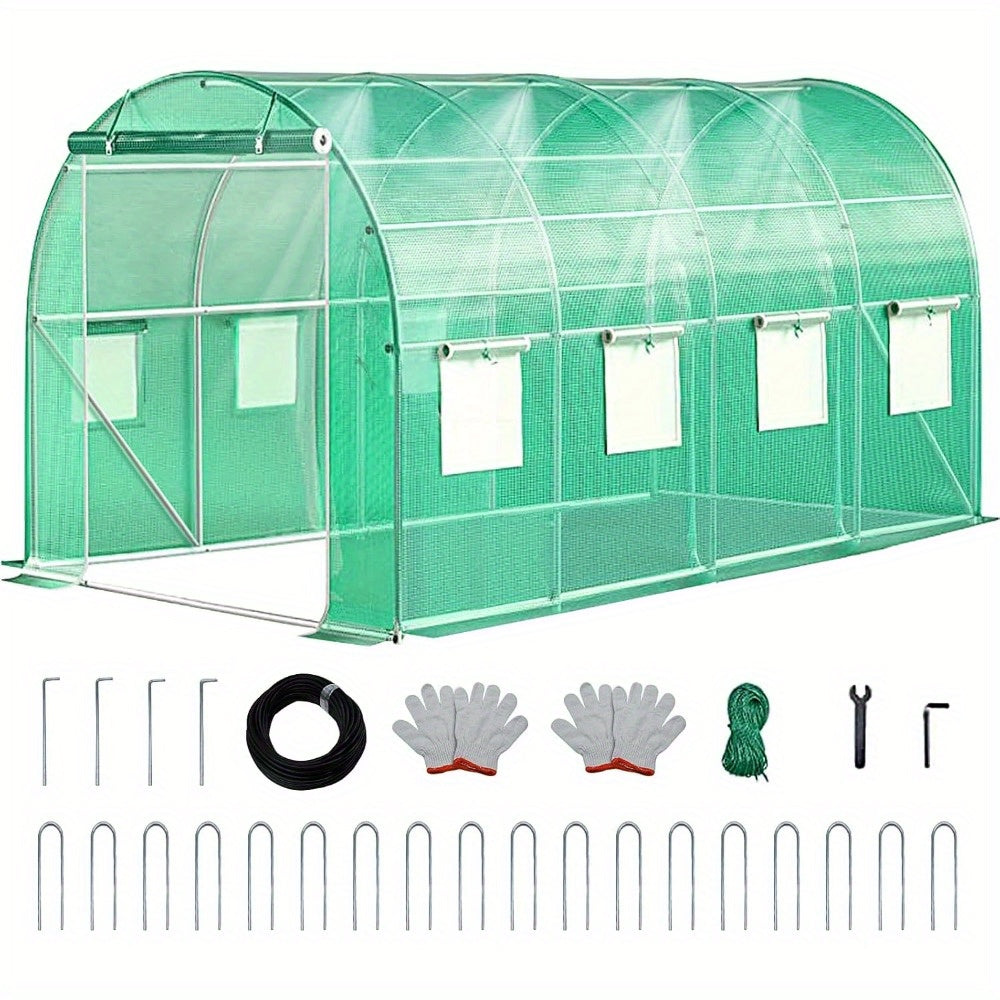 Walk In Tunnel Greenhouse With Integrated Watering System