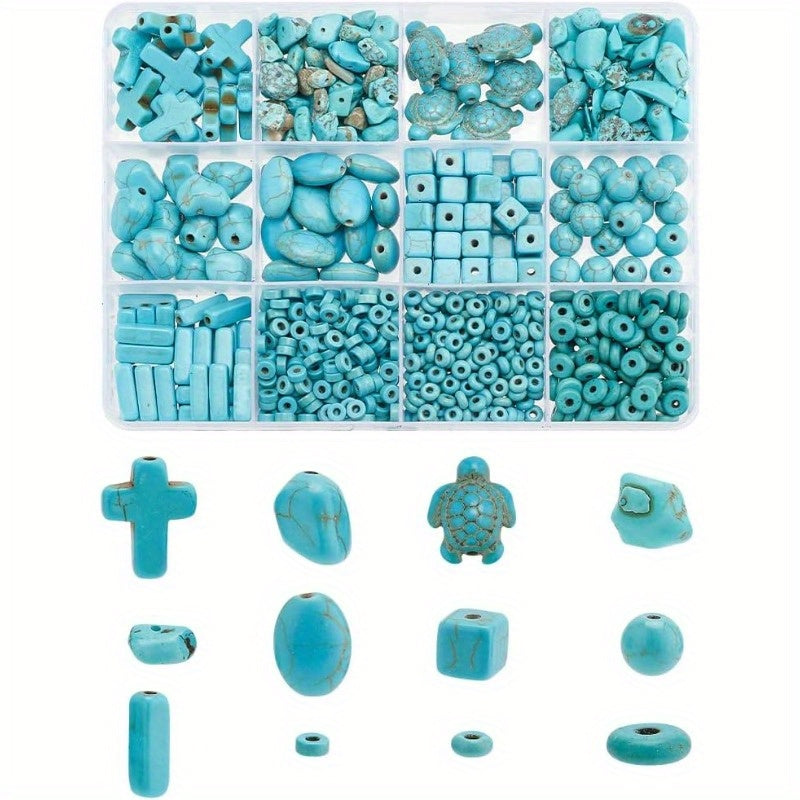 Turquoise Beads and Sea Turtle Discs for Jewelry Making Crafts