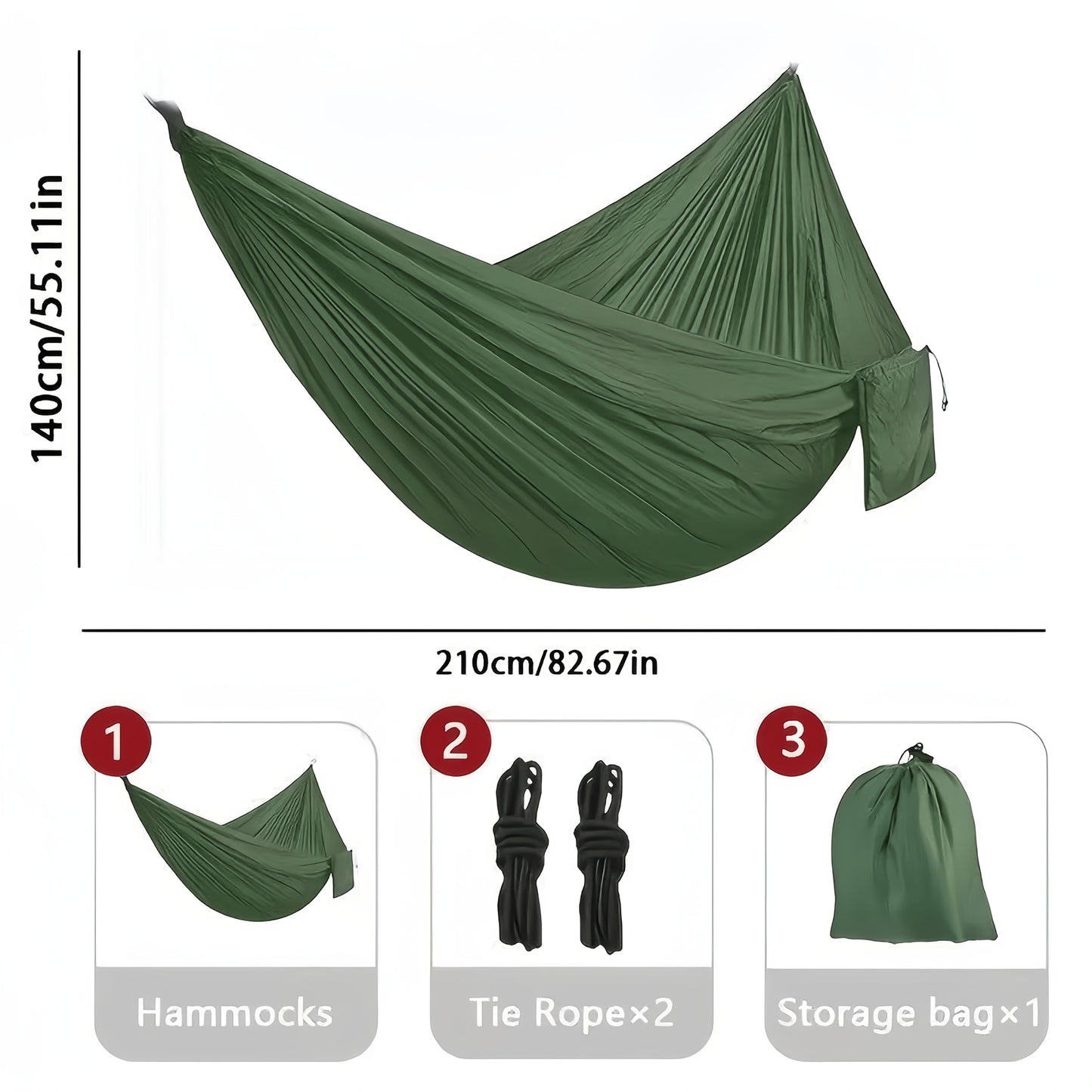 Portable Camping Hammock Double Or Single With Carry Bag