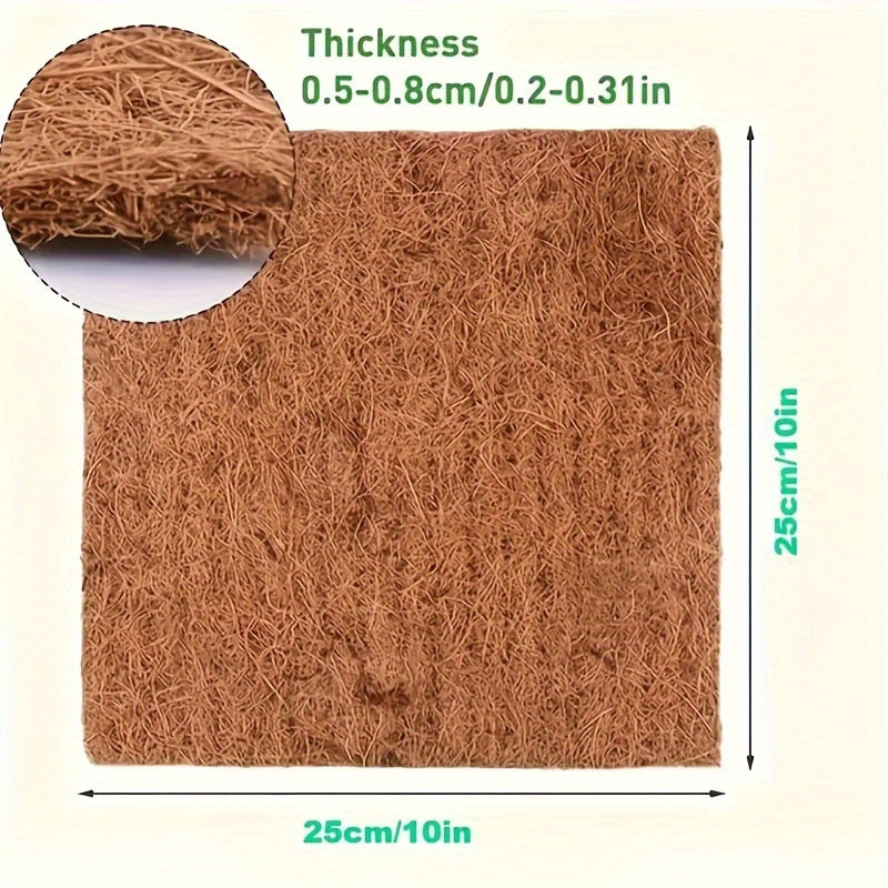 7 Pcs Reusable Coconut Palm Mats For Chicken Coop Nesting Moisture Proof Heat Insulating Ideal For Birds And Reptiles
