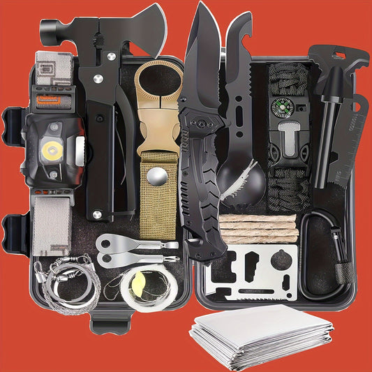 Emergency Survival Kit with Gear Tools and Survival Bracelet