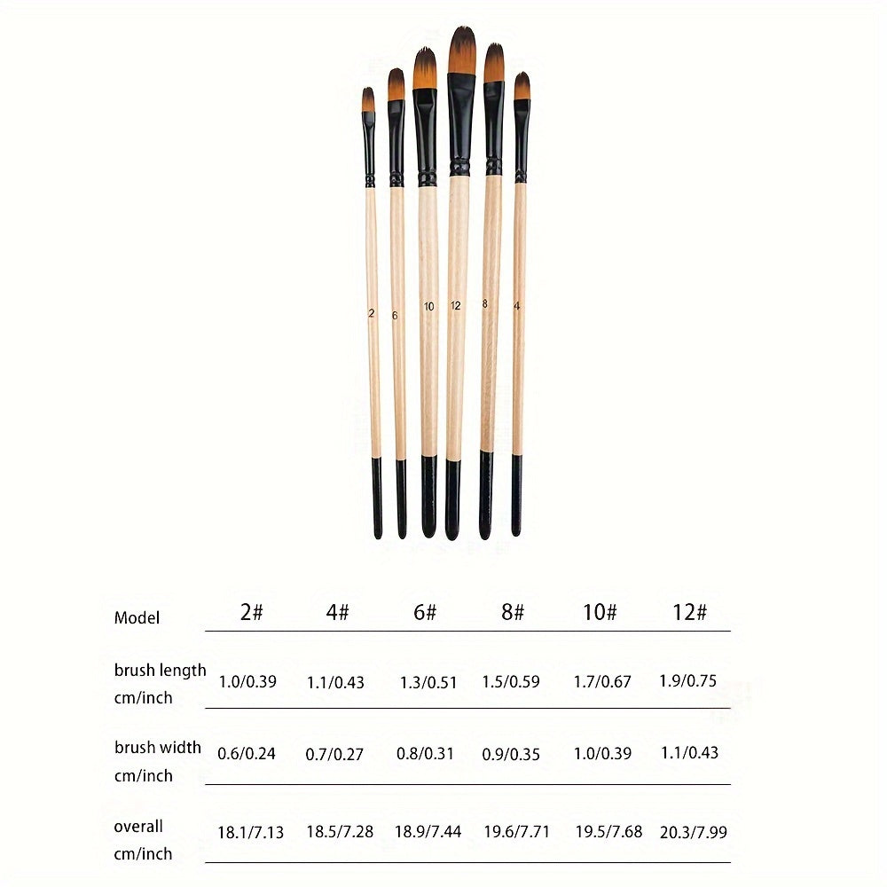 32 Piece Nylon Brush Set for Acrylic Oil and Watercolor Painting