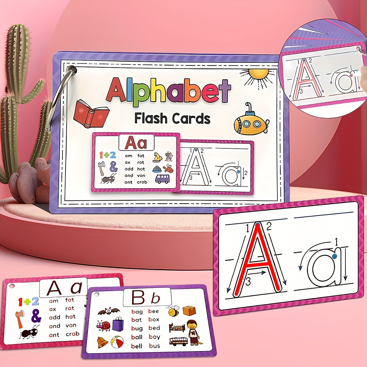 Alphabet Flash Cards Phonics Practice for Early Learning