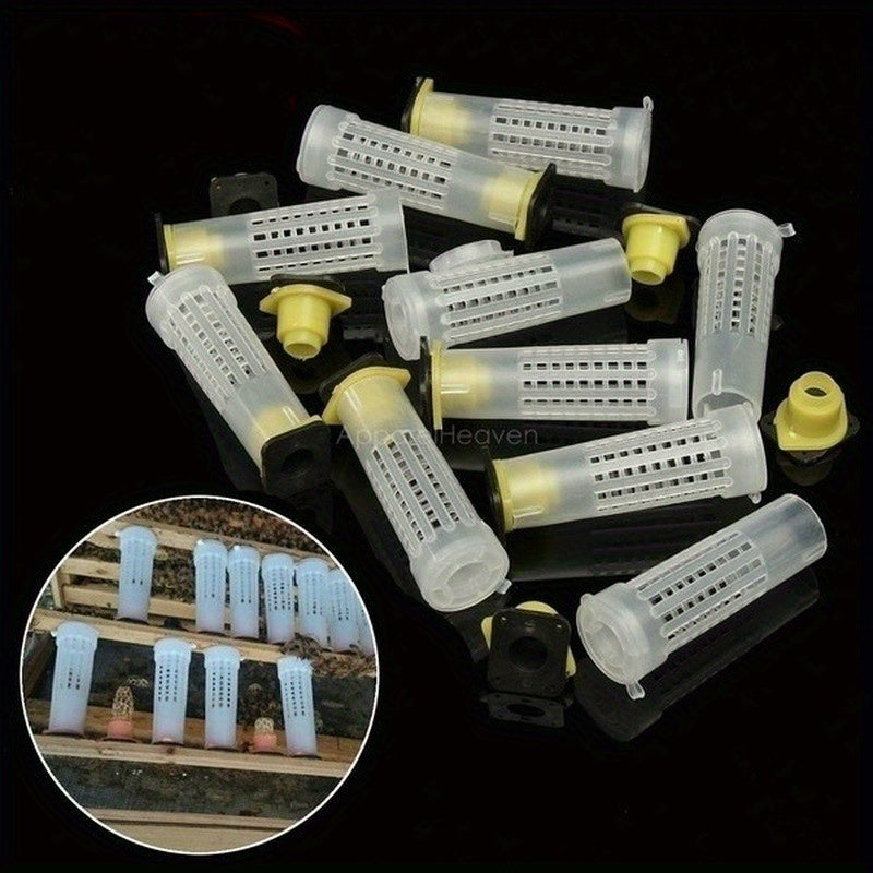 10 Pack Beekeeping Plastic Queen Rearing Cage Cups Tools