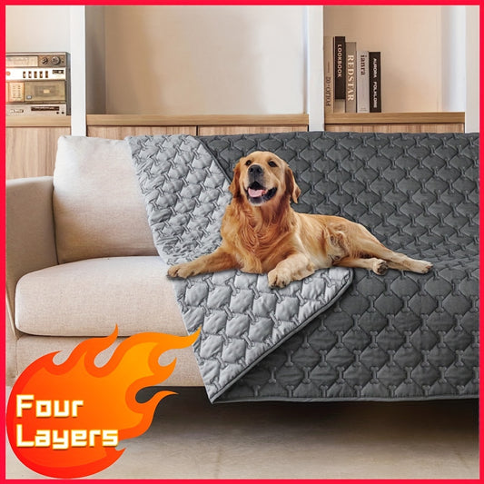 Extra Large Reversible High Quality Dog Blanket Double Sided Pet Bed Cover with Bone Pattern Machine Washable Sofa Protector for Medium Large Small Dogs and Cats Indoor Outdoor Use