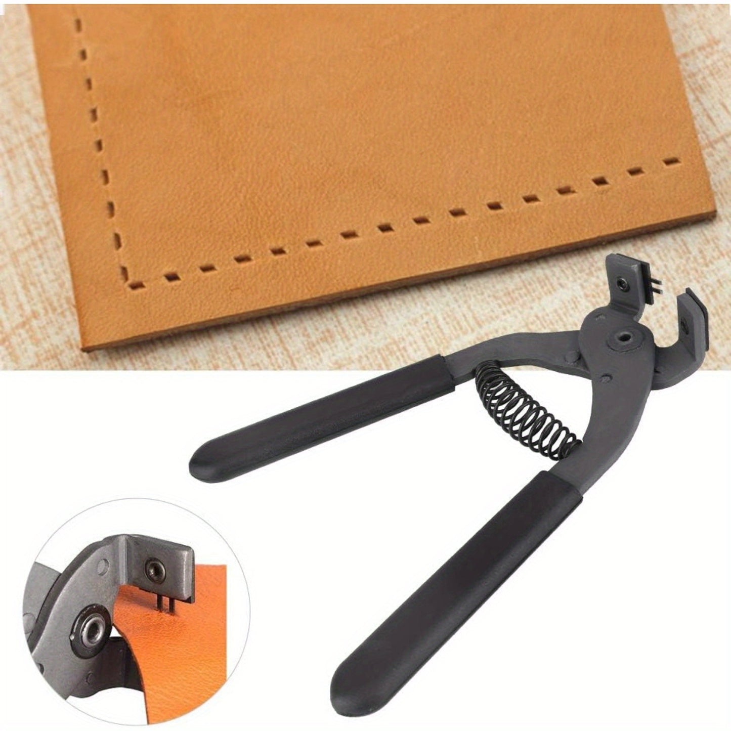 Leather Silent Pliers Carbon Steel Diamond Cutting Tool for Belts Wallets Saddles and Fabrics