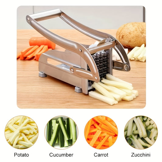 French Fries Cutter with 2 Blades Stainless Steel Professional French Fries Slicer for Pressing French Fries