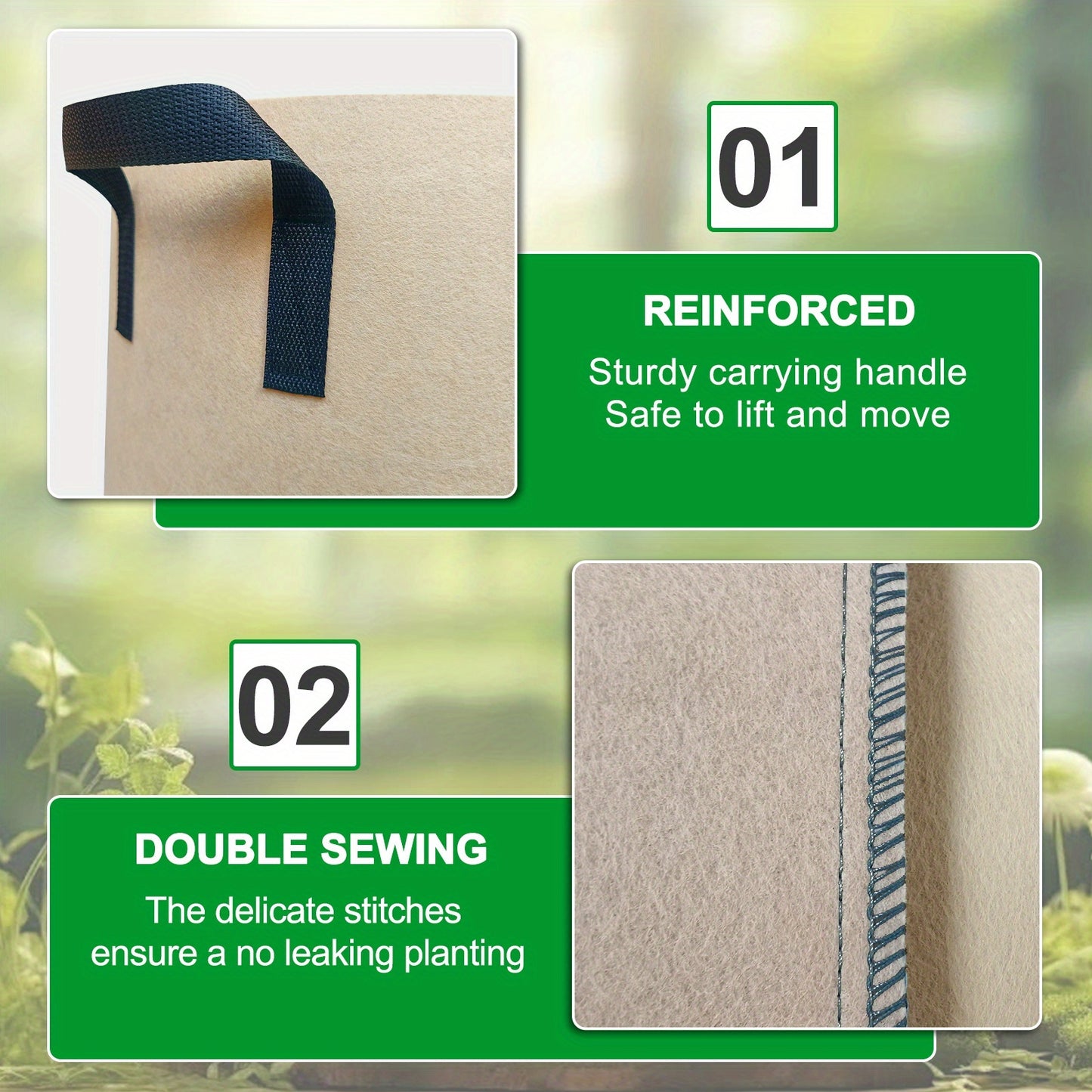 Thickened Non Woven Grow Bags With Scissors For Indoor Outdoor Use