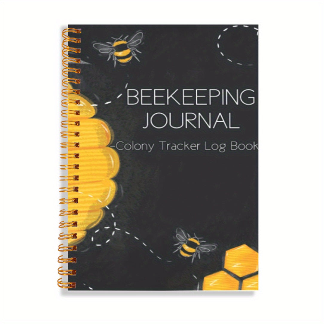Beekeeping Journal Diary Honeycomb Design Spiral Binding