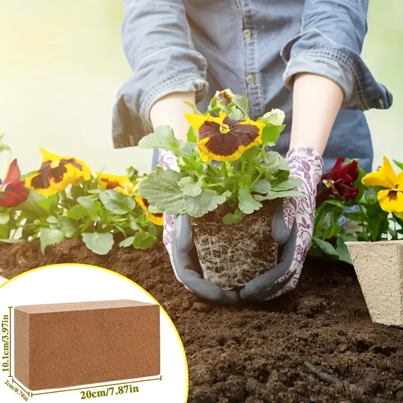 Coconut Fiber Bricks for Plants Square Fiber Coconut Shells Low Conductivity and PH Balance Suitable for Gardening and Planting Coconut Soil