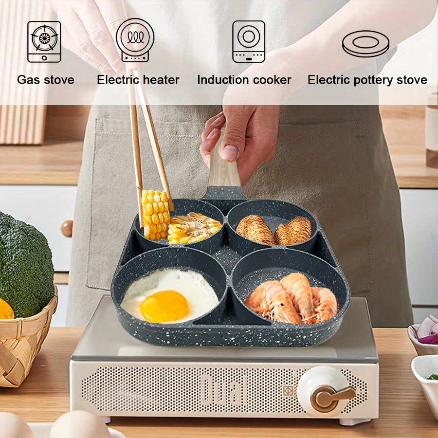 Premium Non Stick Breakfast Skillet with Wooden Handle