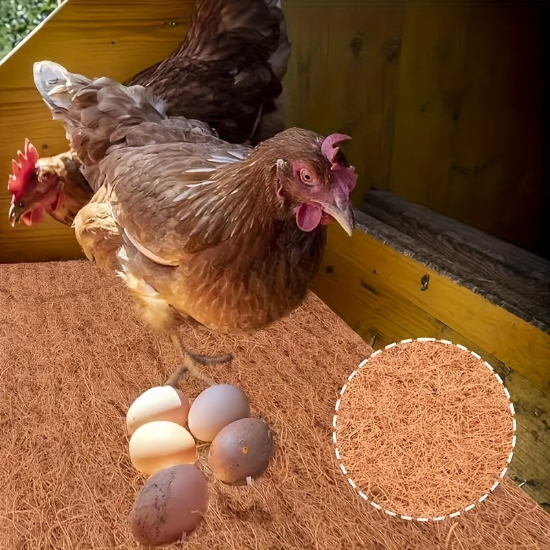 7 Pcs Reusable Coconut Palm Mats For Chicken Coop Nesting Moisture Proof Heat Insulating Ideal For Birds And Reptiles