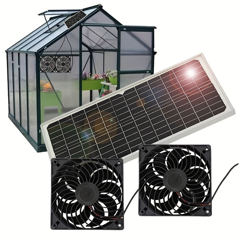 Solar Dual Fan Ventilation System for Chicken Coops and Pets