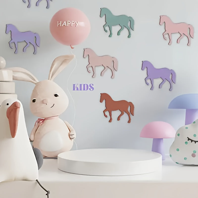 50 Wooden Horse Ornaments for DIY Crafts and Celebrations