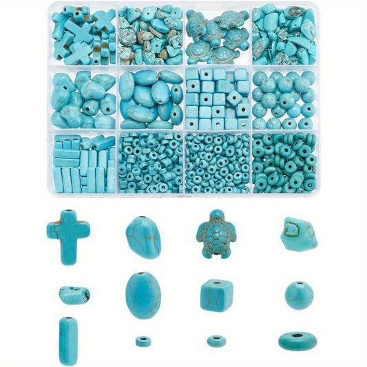 Turquoise Beads and Sea Turtle Discs for Jewelry Making Crafts