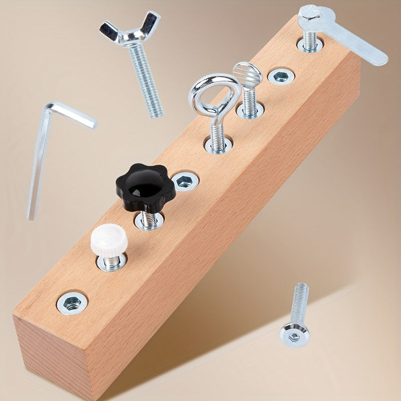 Screw Tightening Game Hand Eye Coordination Wooden Aids