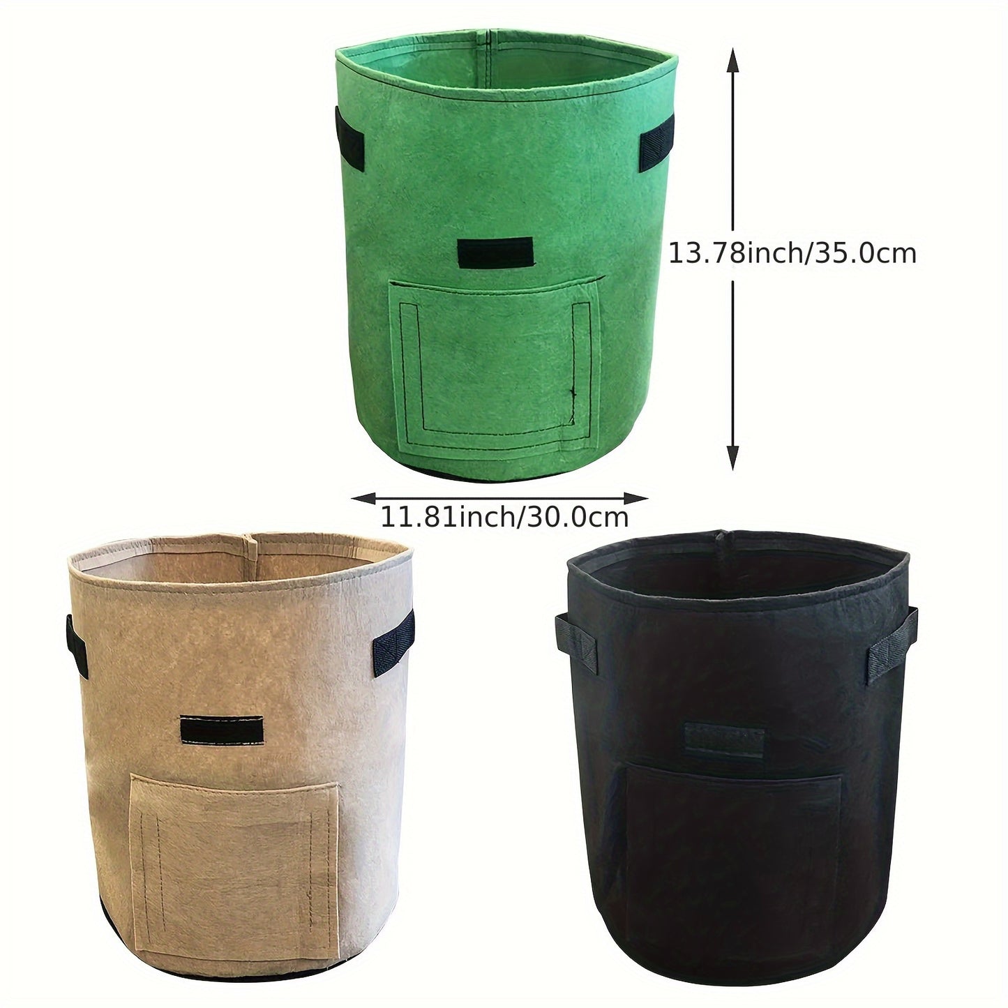 Durable 4-Pack 7 Gallon Potato Grow Bags with Handles and Lid