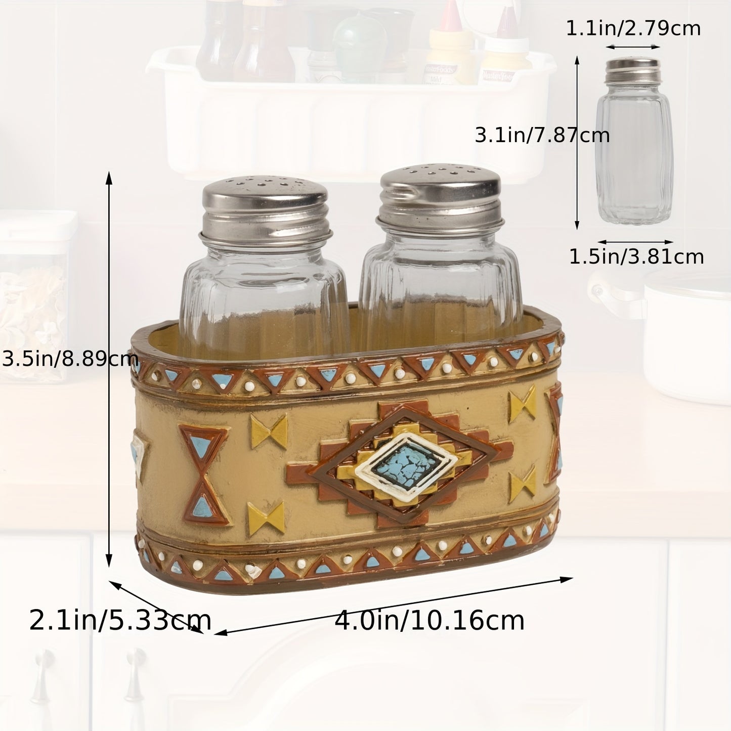 Flangairy Western Salt and Pepper Shaker Set with Stainless Steel Lid