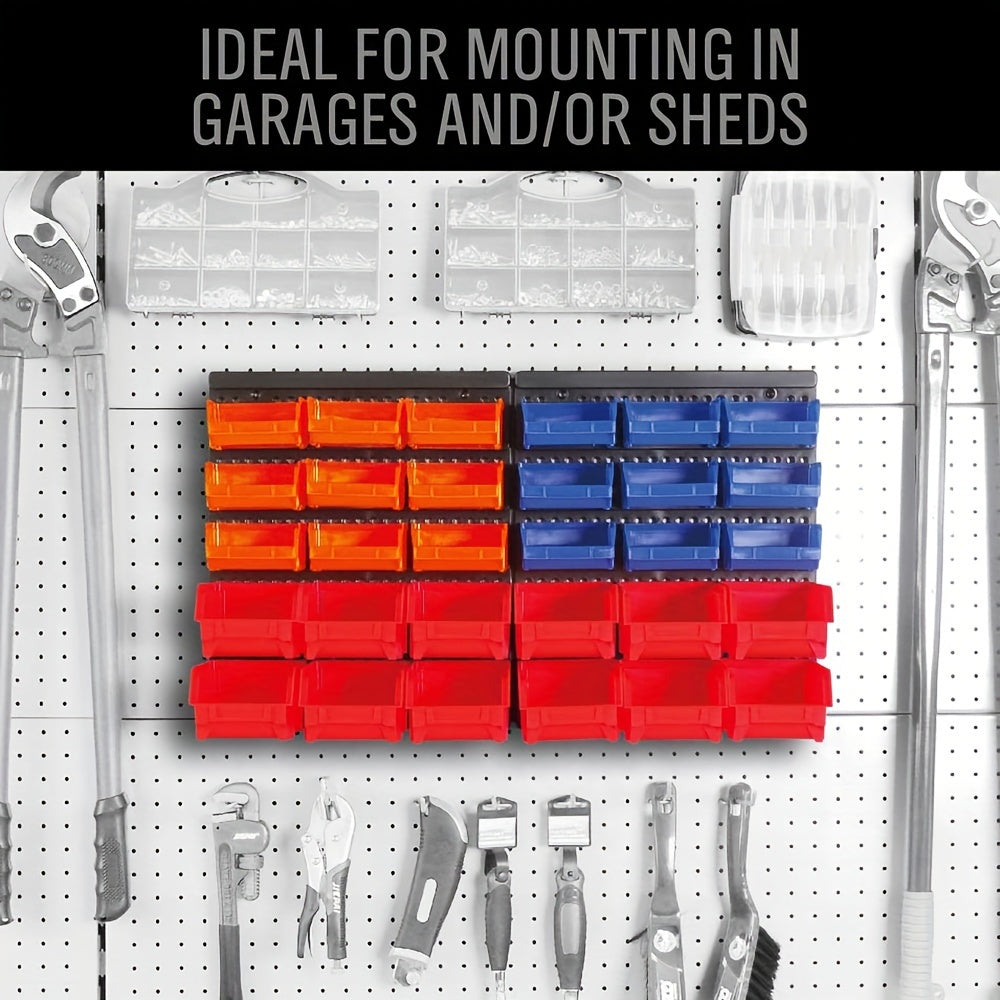 30 Piece Heavy Duty Wall Mounted Storage Rack Organizer