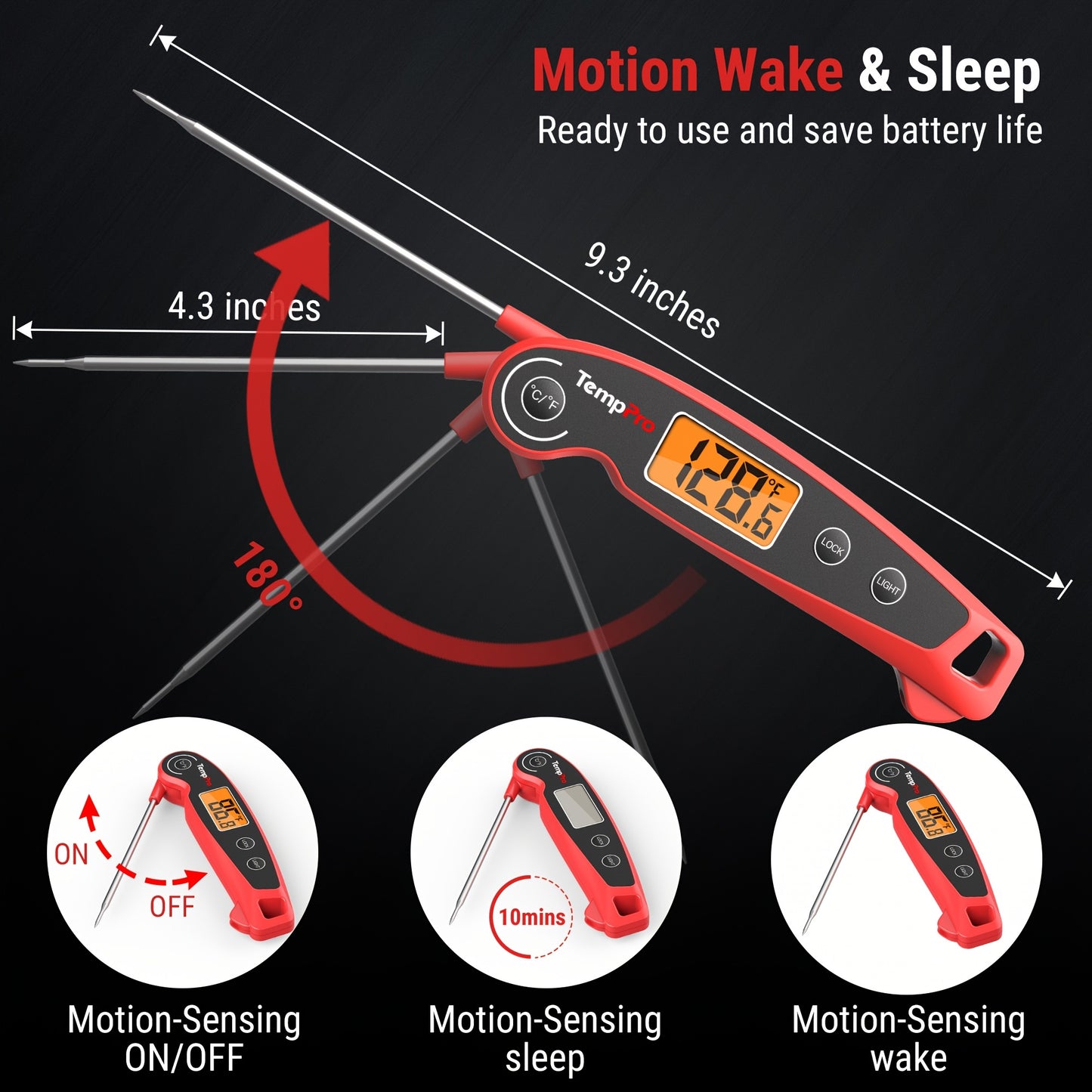 ThermoPro F05 Digital Meat Thermometer with Motion Sensing