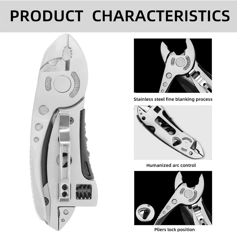 6 In 1 Portable Multitool Wrench Pliers With Bits And Saw