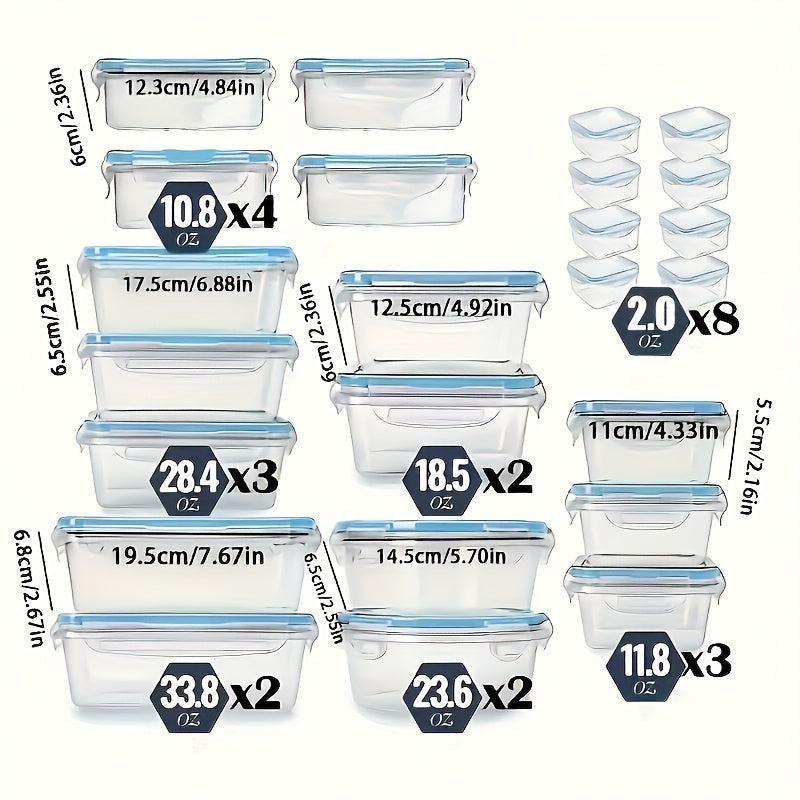 48pcs Airtight Food Storage Container Set with Easy Secure Lids