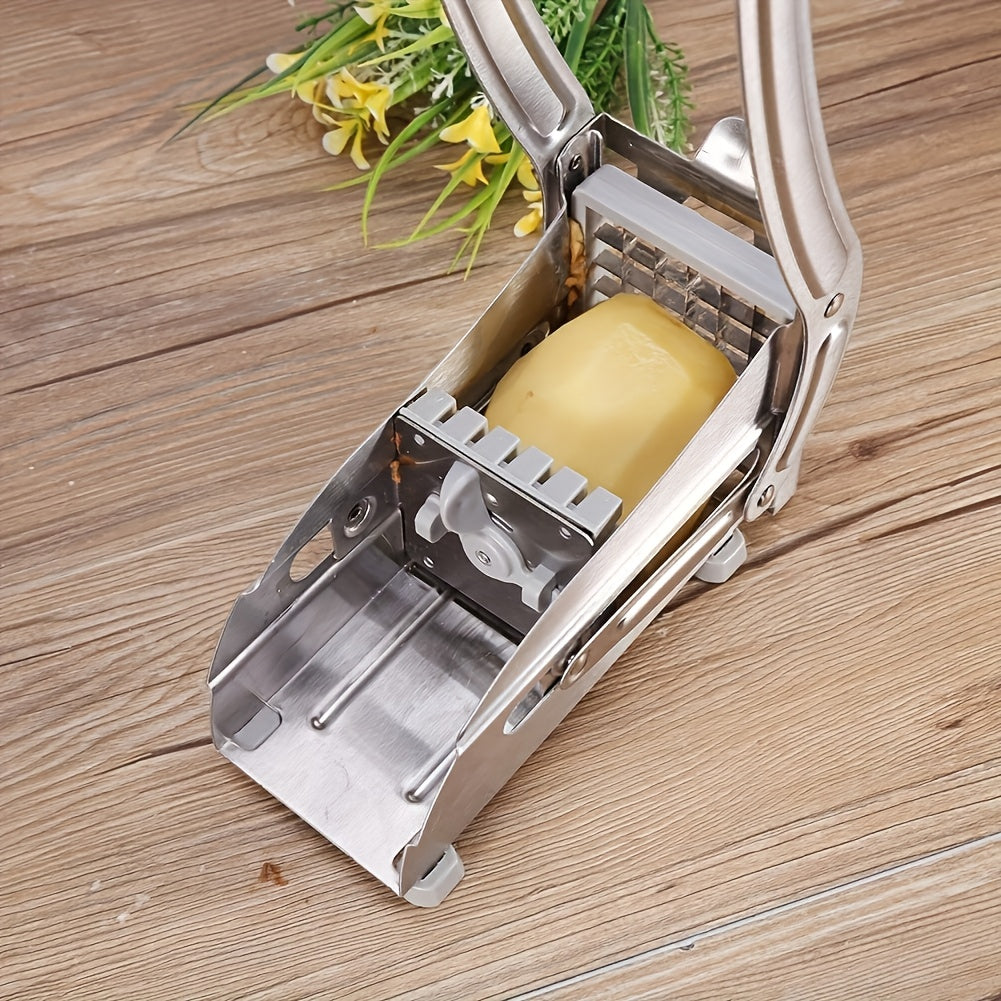 French Fries Cutter with 2 Blades Stainless Steel Professional French Fries Slicer for Pressing French Fries