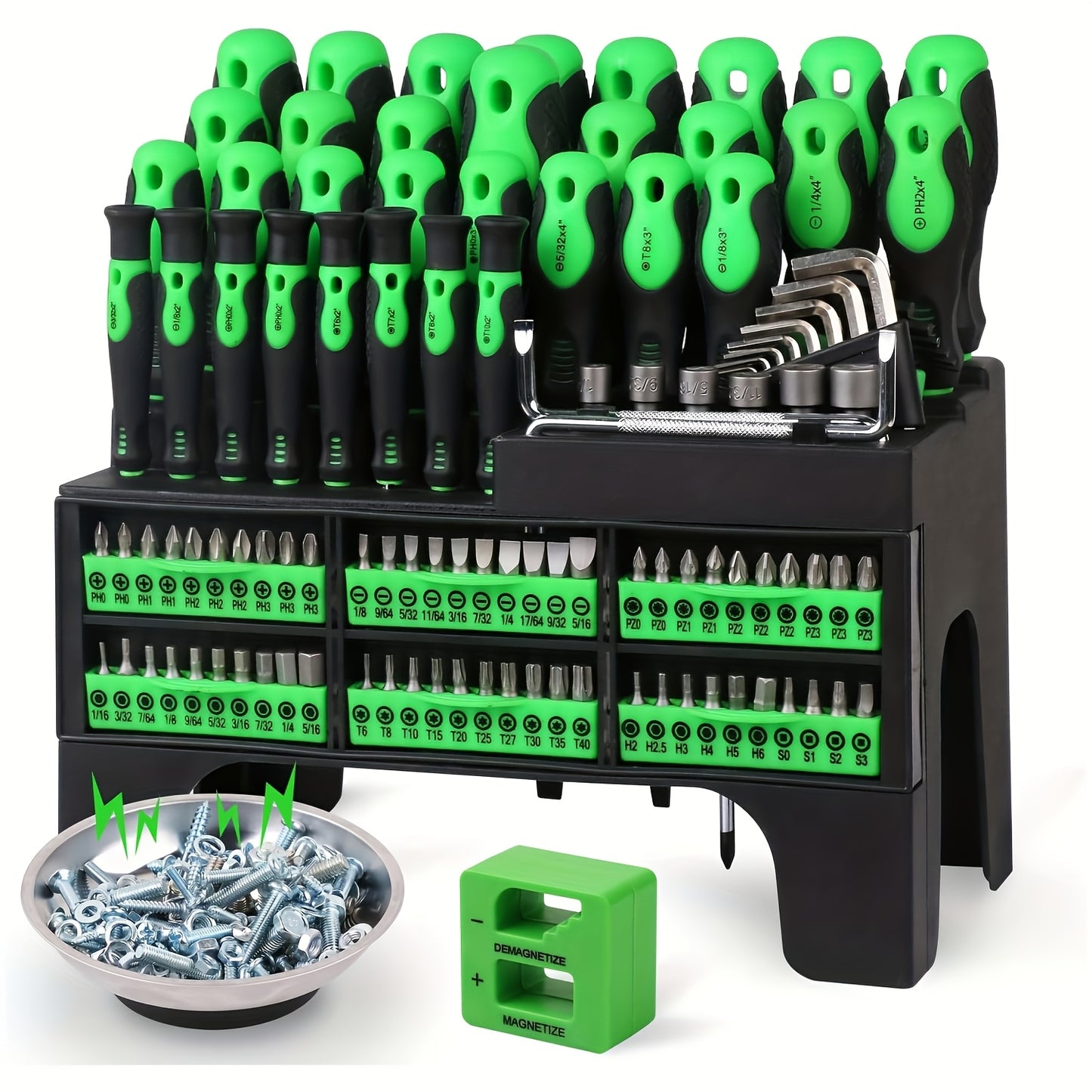 Premium 131 Piece Magnetic Screwdriver Set for Men