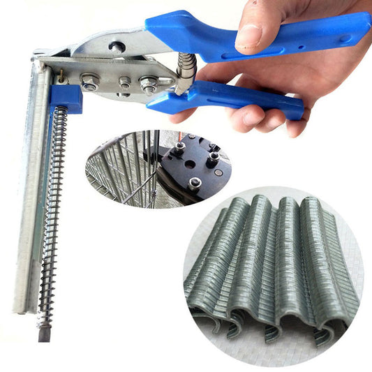 Pet Cages Fencing Hog Ring Pliers with 600 Pieces M Clips Home Garden Repair Tools