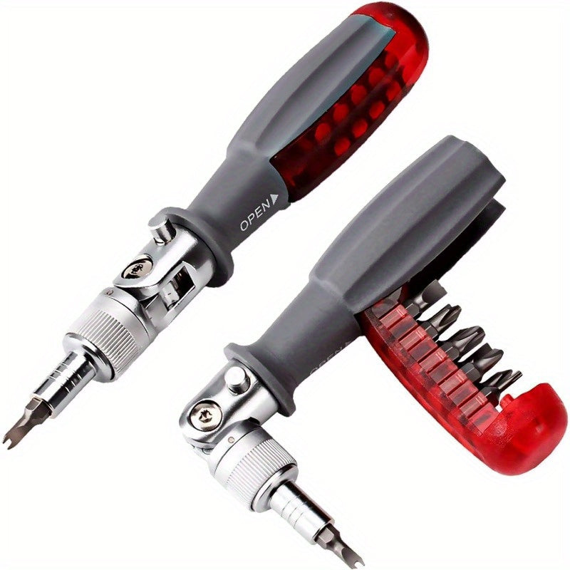 10 In 1 Ratchet Screwdriver Set with Magnetic Bits and Tools