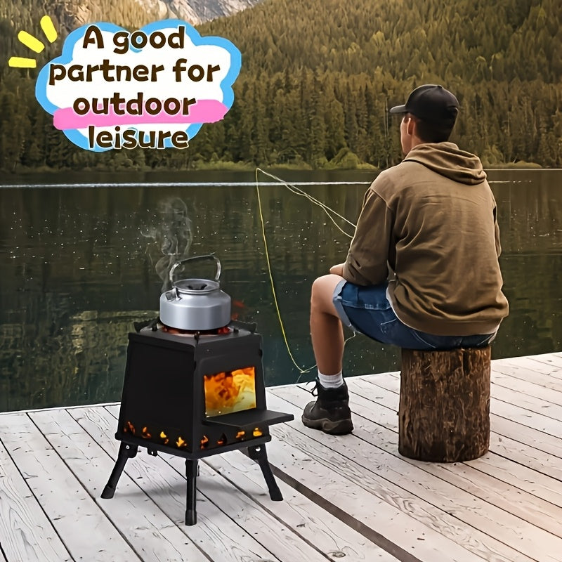 Portable Wood Stove With Airflow System For Camping