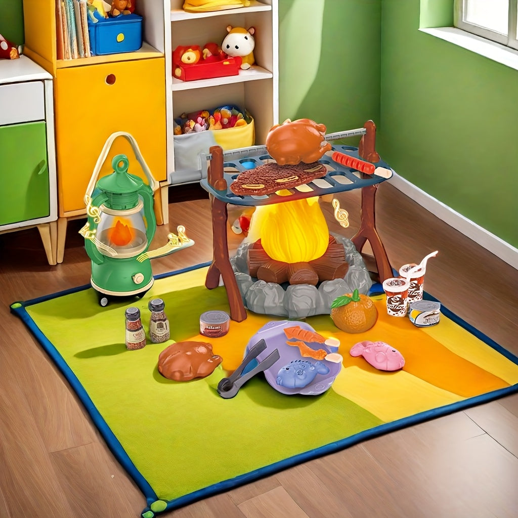 Kids Camping Toy Set 28 Items Authentic Campfire Lantern