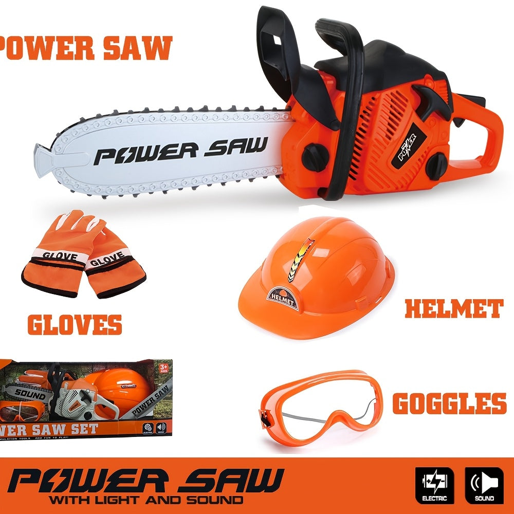 Toy Electric Saw Tool Set with Realistic Sound for Kids