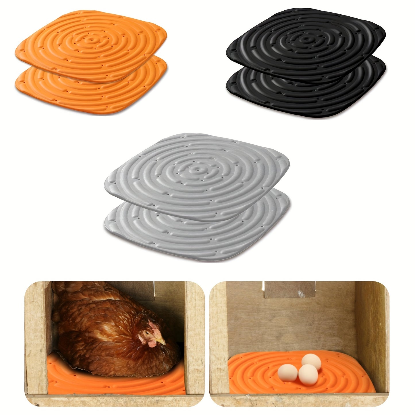 Two Pack Washable Chicken Nesting Pads For Coop Liners