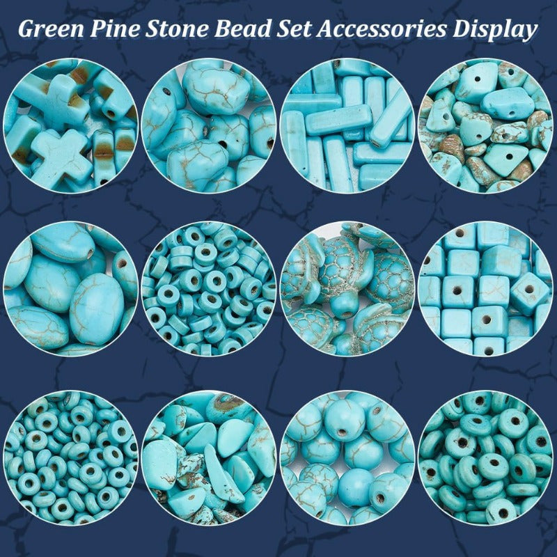 Turquoise Beads and Sea Turtle Discs for Jewelry Making Crafts