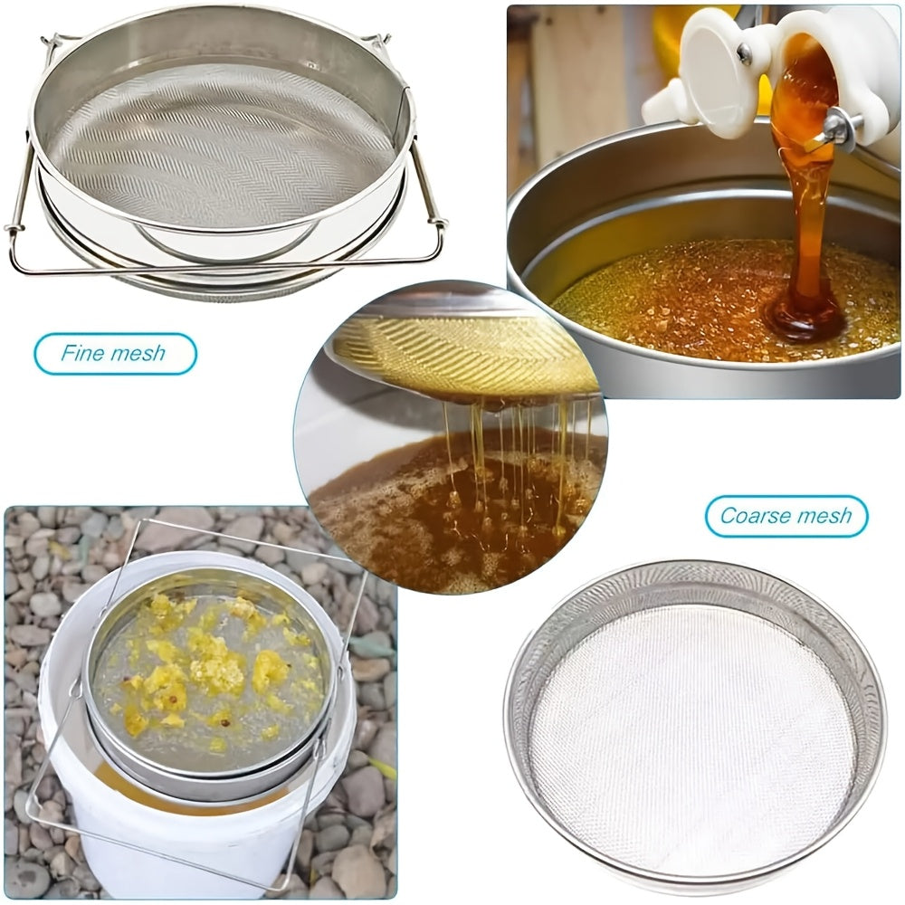 Stainless Honey Strainer Double Sieve With Extendable Arms